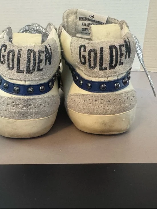 Golden Goose Mid Star Low-Top Sneakers in Grey, Silver & Pink Glitter - Picture 15 of 15